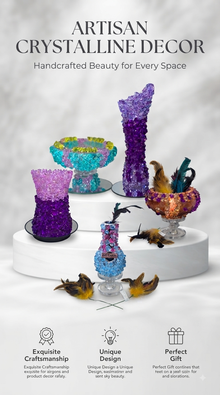 Handmade jeweled vessels