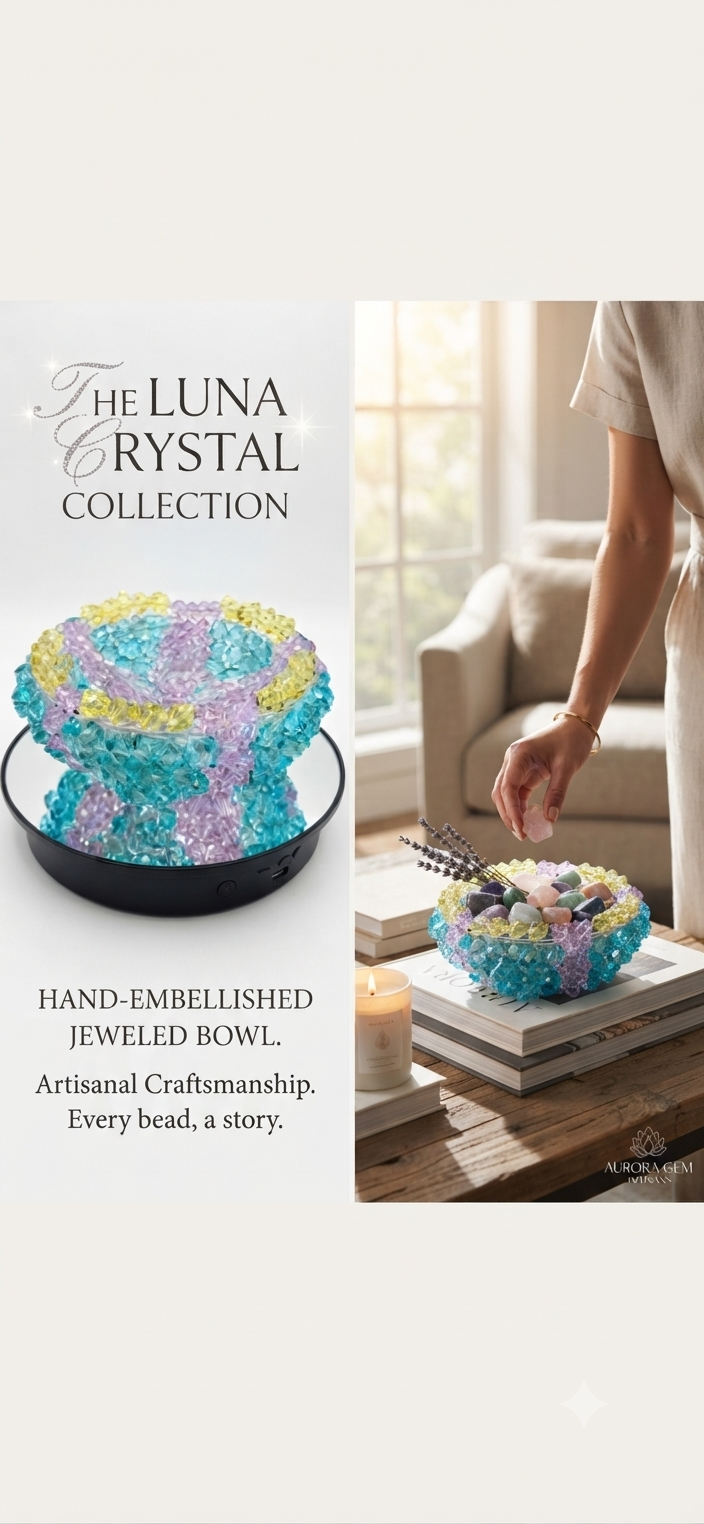 Hand crafted mixed media jewel bowl