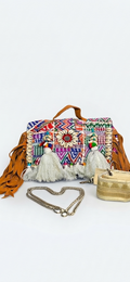 Boho bag ( Needle crafted , Handmade )– A Work of Art You Can Carry