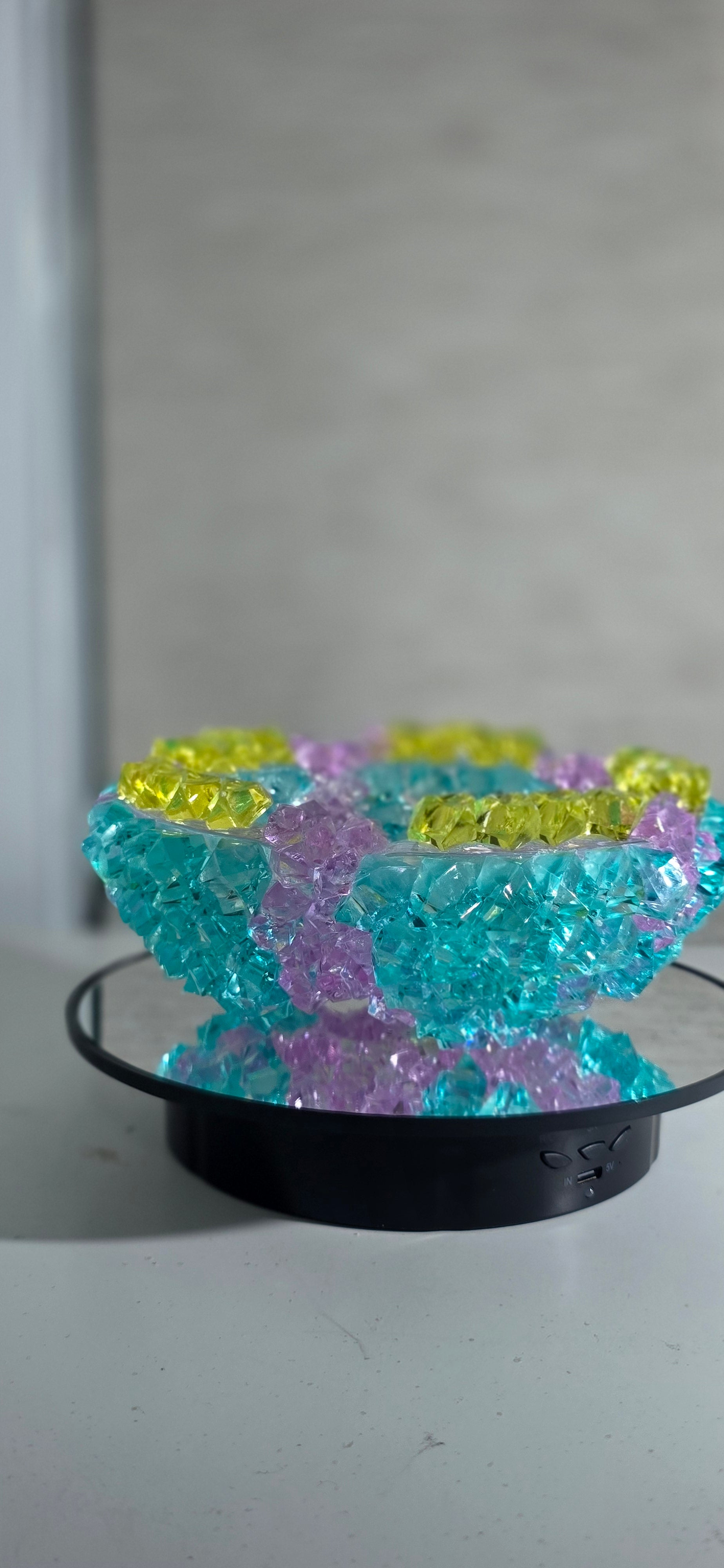 Hand crafted mixed media jewel bowl