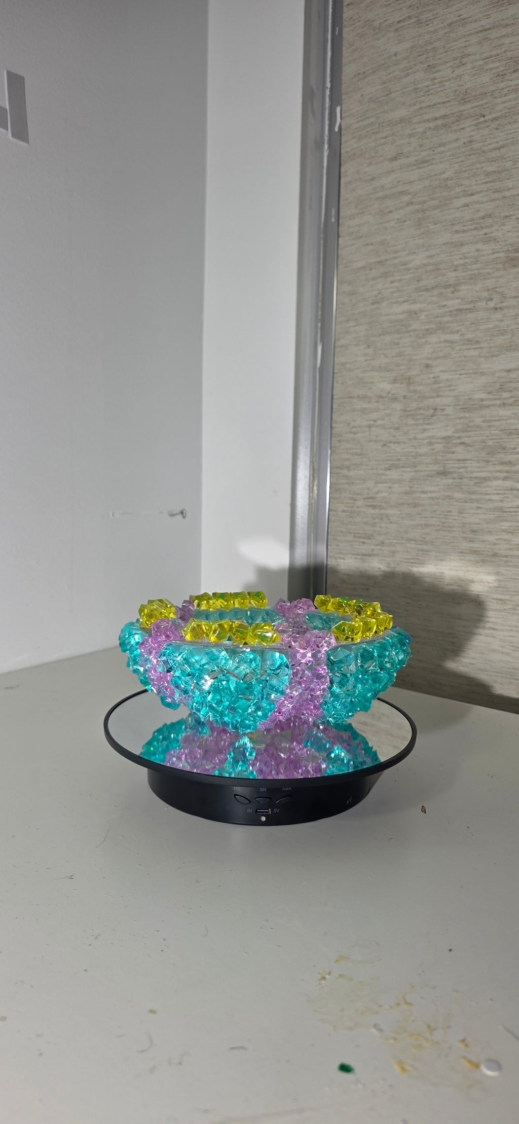 Hand crafted mixed media jewel bowl