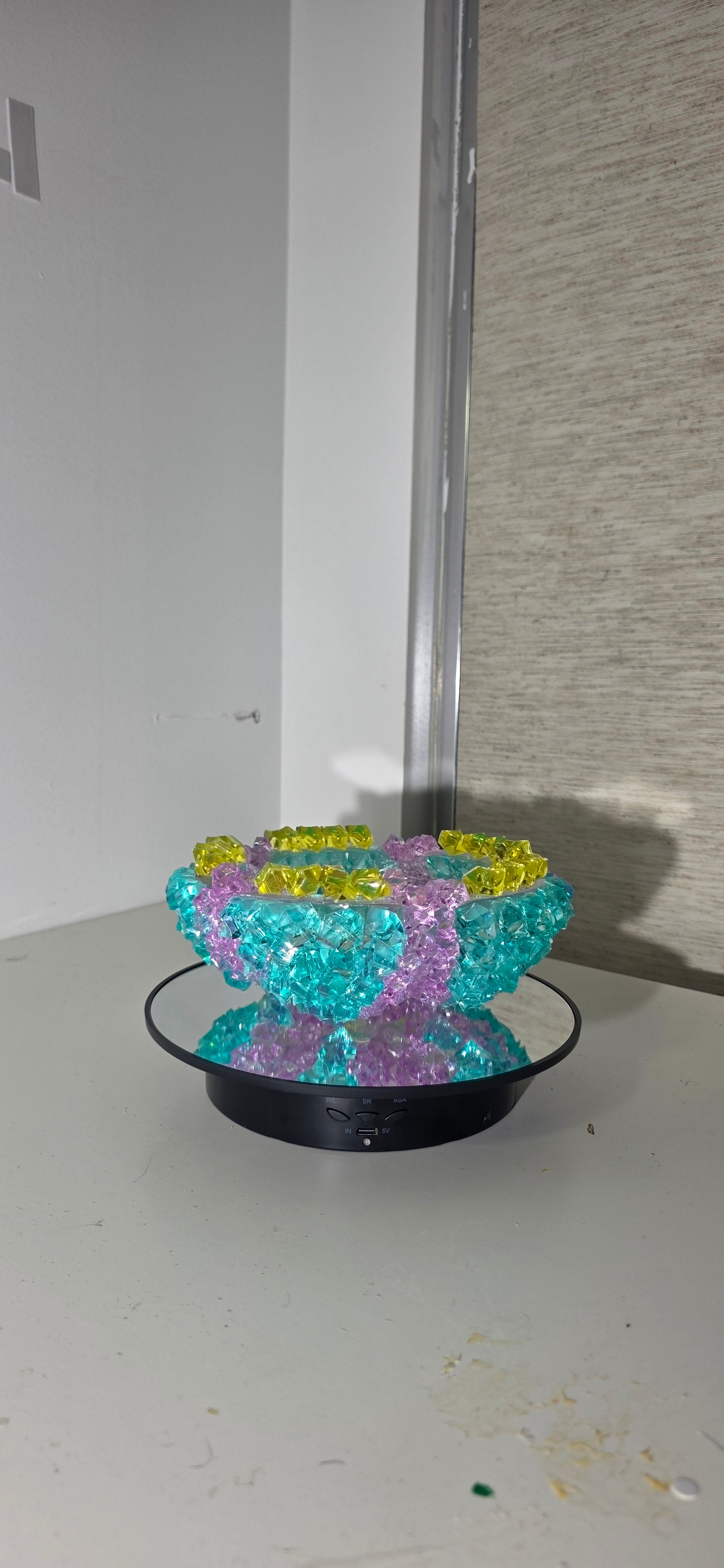 Hand crafted mixed media jewel bowl