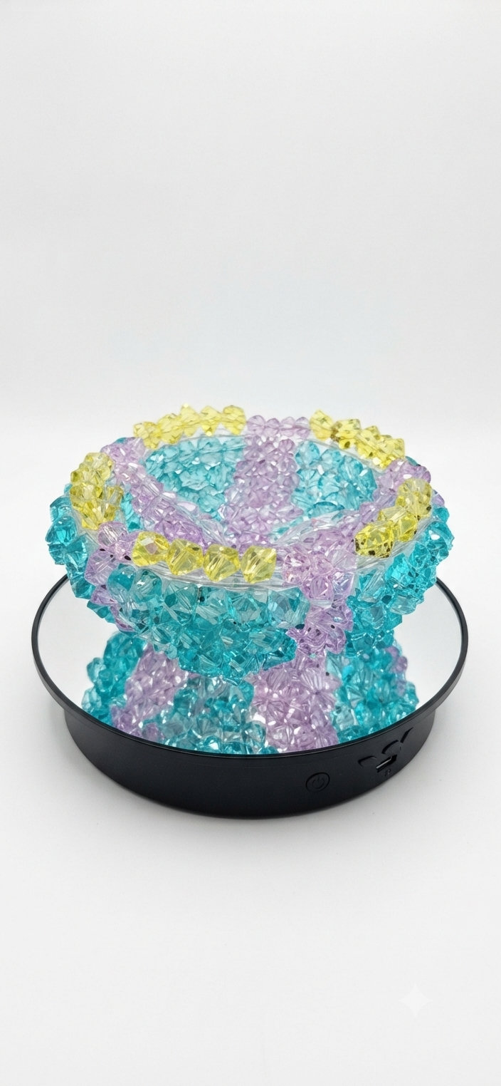 Hand crafted mixed media jewel bowl