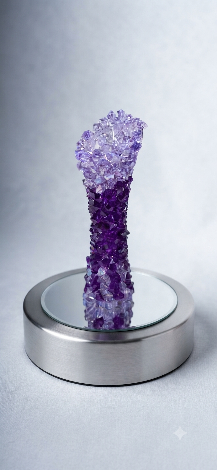 Handcrafted Purple Geode vessel