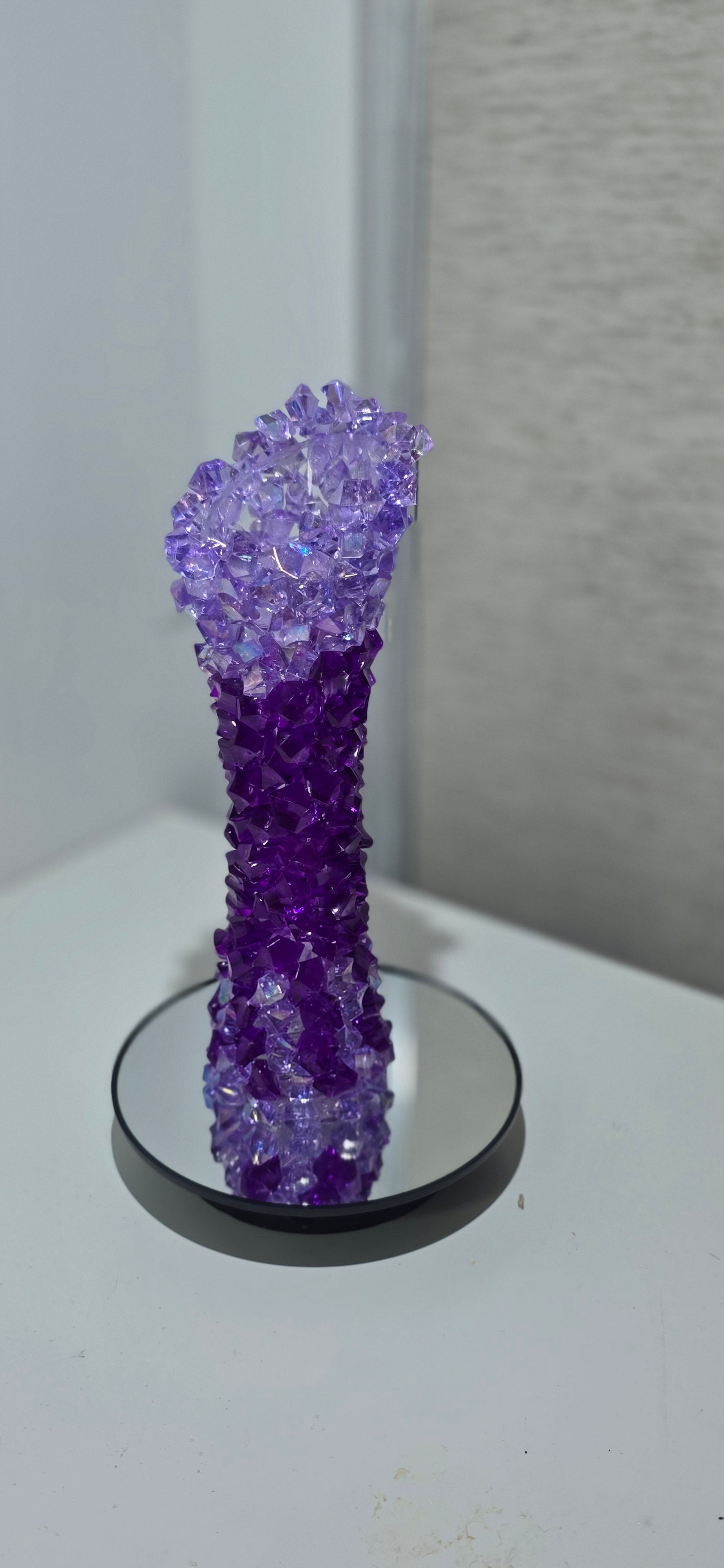 Handcrafted Purple Geode vessel