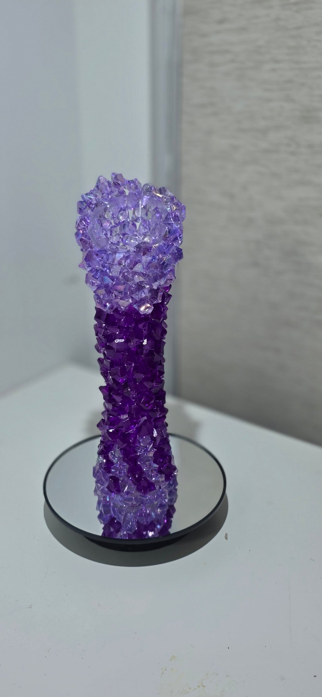 Handcrafted Purple Geode vessel