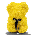 Yellow Rose Teddy Bear – Handmade Forever Rose Bear Gift (25 cm)