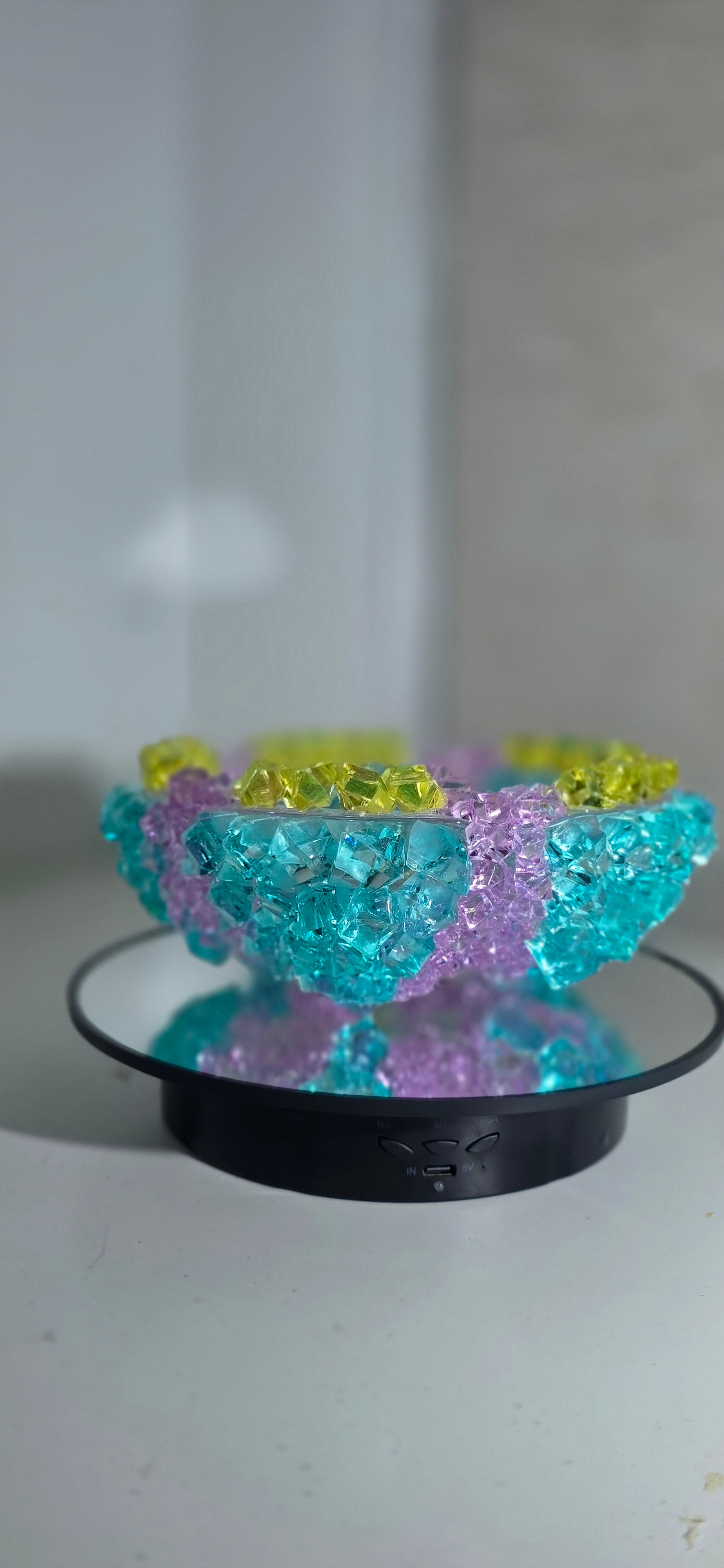 Hand crafted mixed media jewel bowl